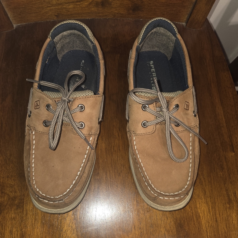 Sperry Boys Topsider Lanyard boat shoes size Y5.5M - Picture 3 of 9